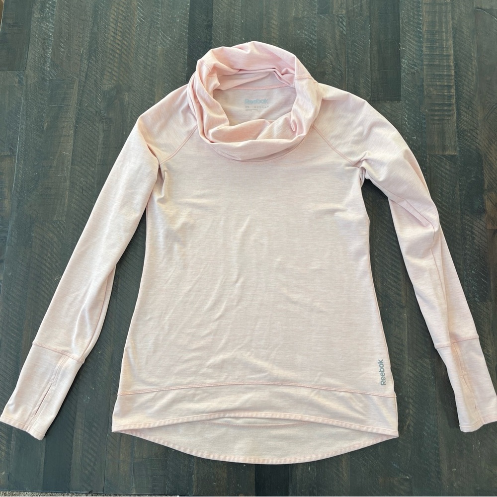 Reebok Cowl Neck Top Pink Sz. M Athleisure Yoga Run 104141 EC M